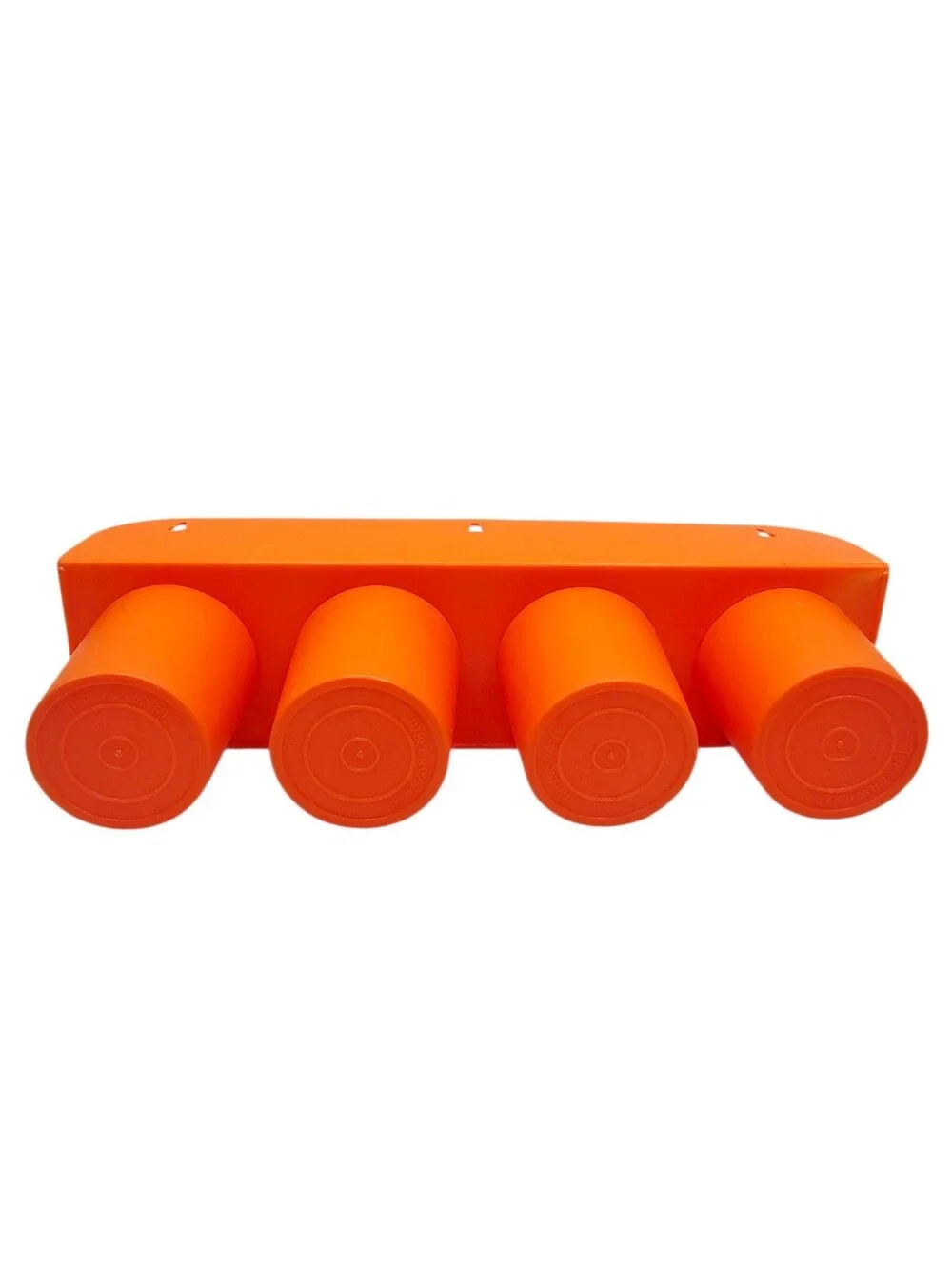 Vintage Tupperware Orange Spice Shakers #102 With Wall Mount Retro Kitchen